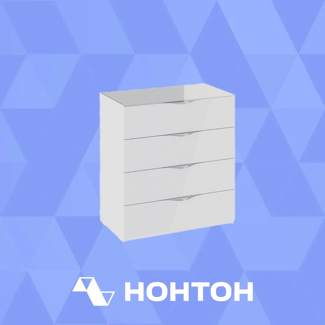 Комод Глосс белый глянец