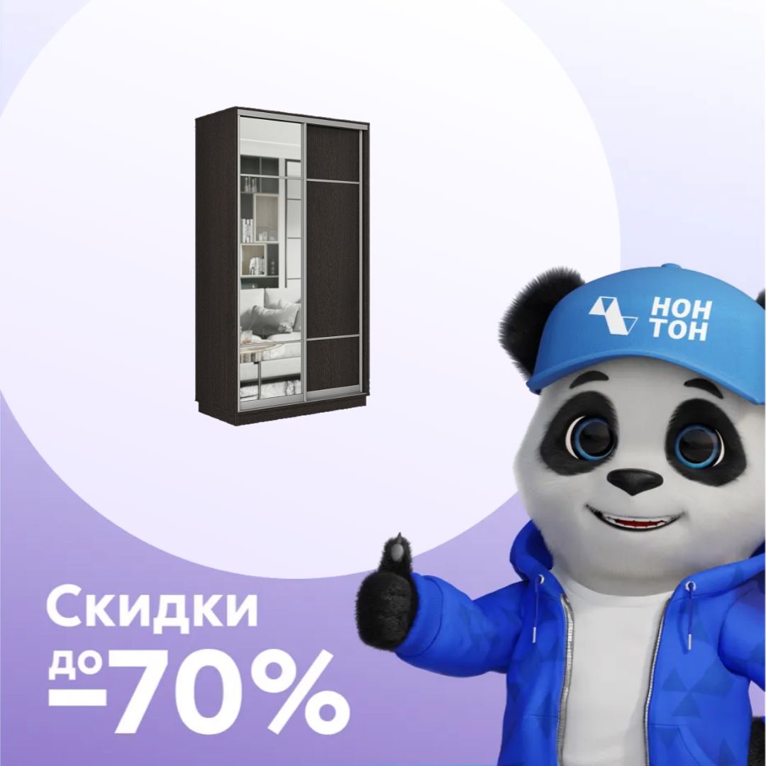 Шкаф-купе двухдверный Проксима мини венге