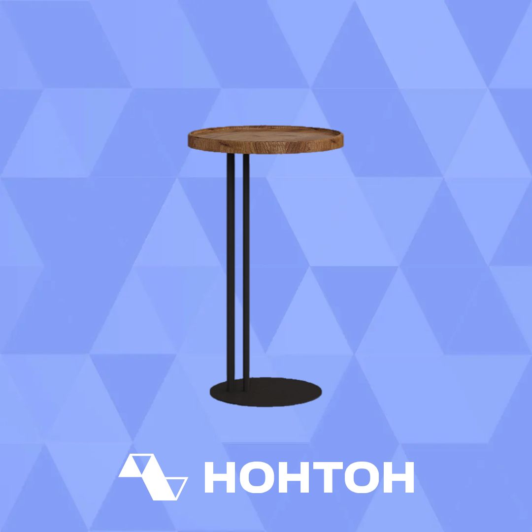 Придиванный стол Кальяри черный / вяз браун
