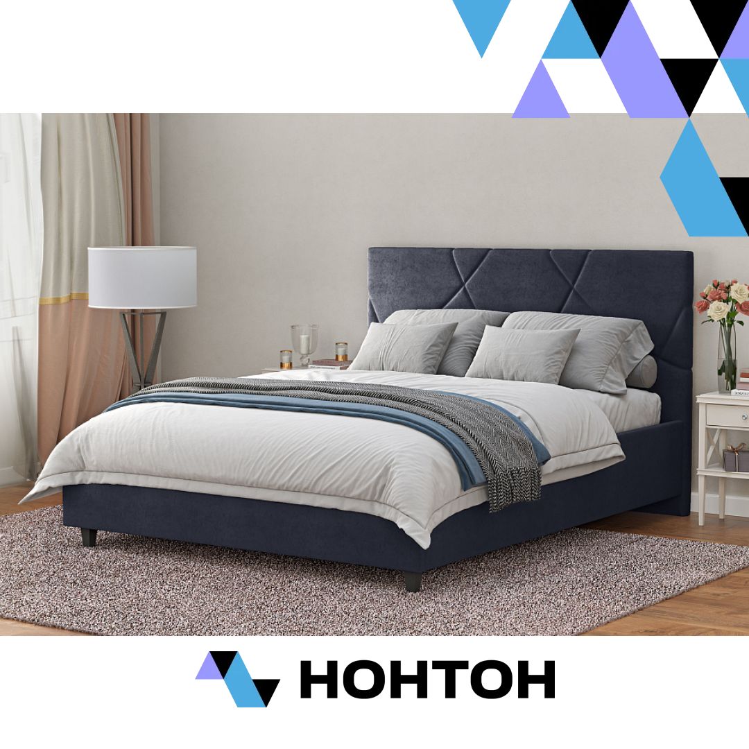 Кровать Лилу темно-серая