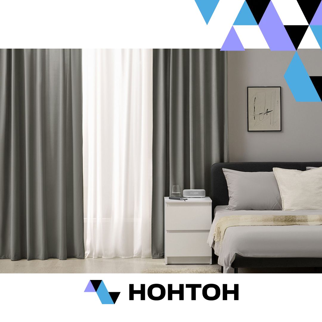 Комплект штор Нореан портьеры 145 см, в. 260/280 см, 2 шт., серый