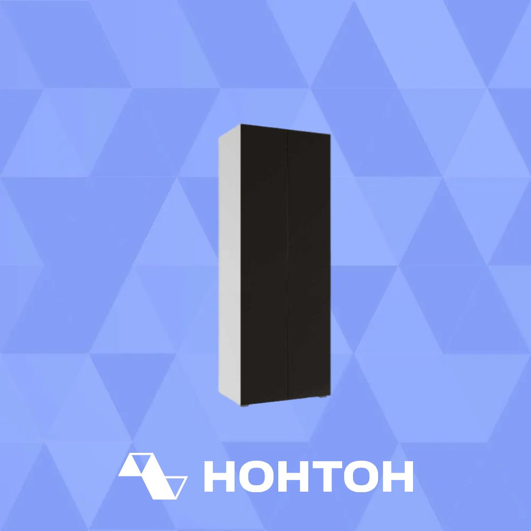 Шкаф Флорис черный глянец / белый