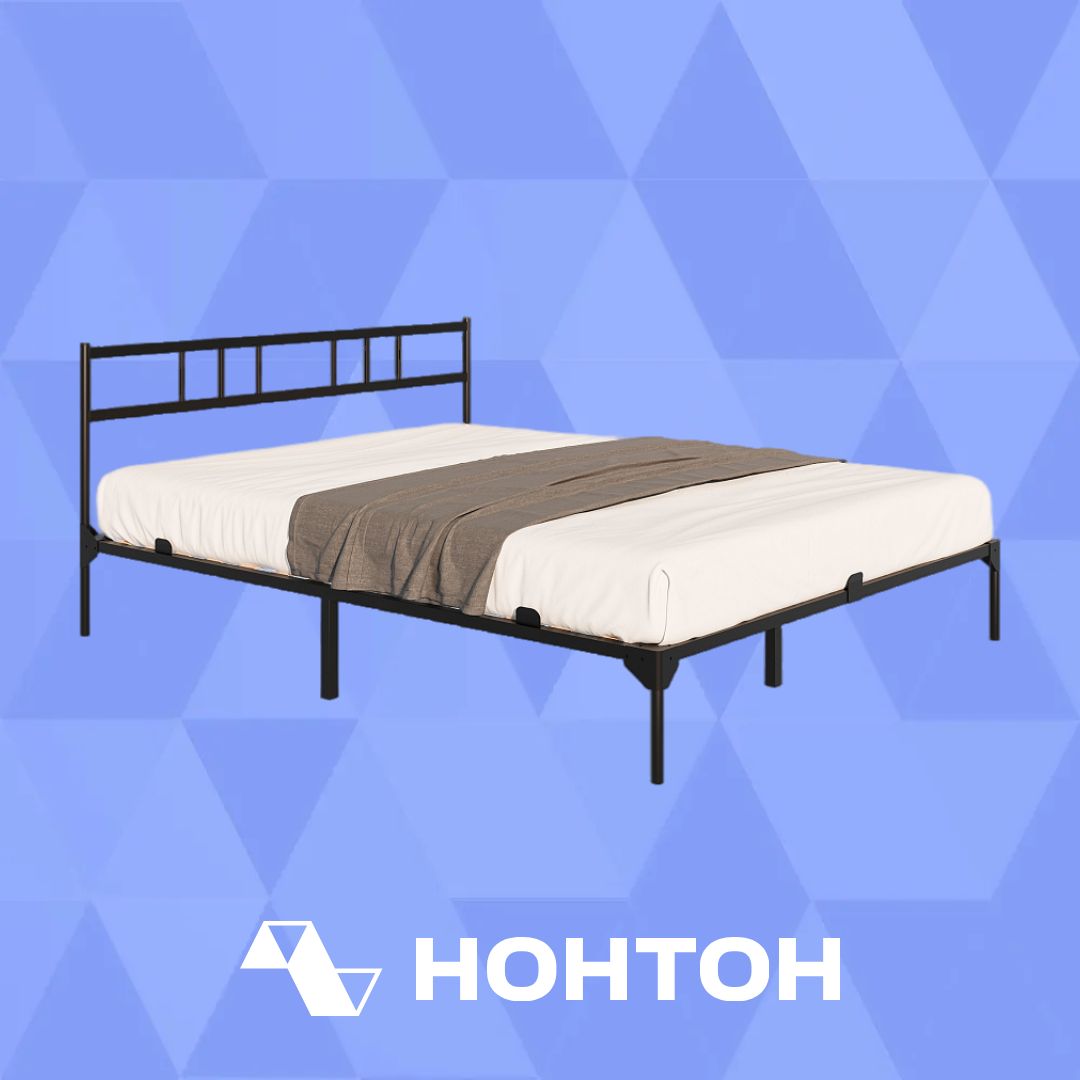 Кровать двуспальная Элис черный шагрень