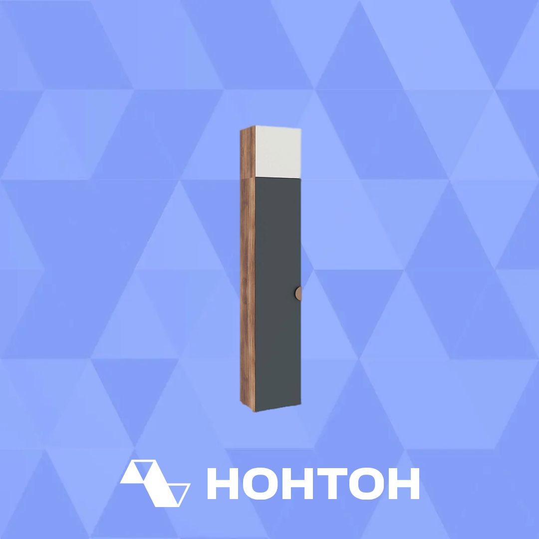 Пенал с антресолью Тризиль дуб барокко / белый / зеленый камень
