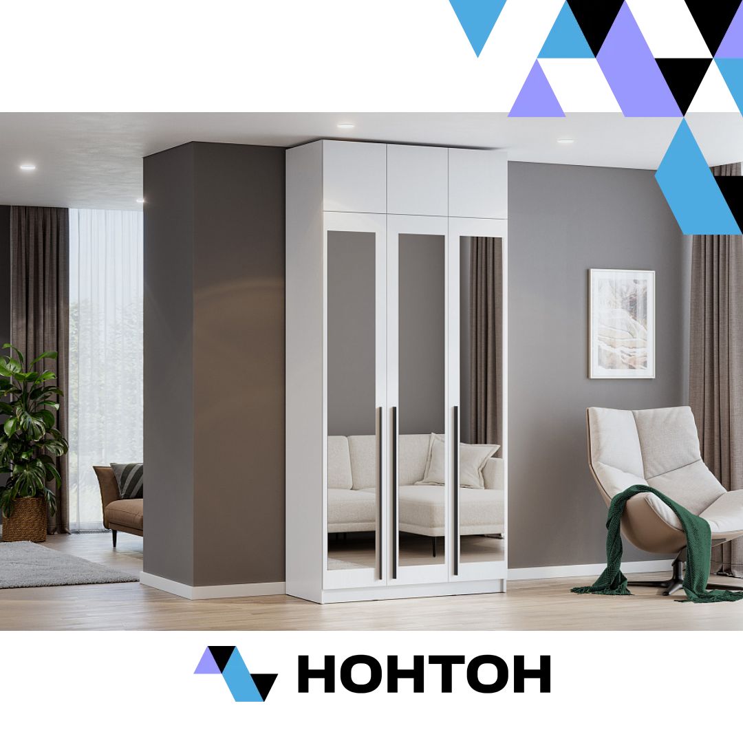 Шкаф Берген с антресолью белое дерево