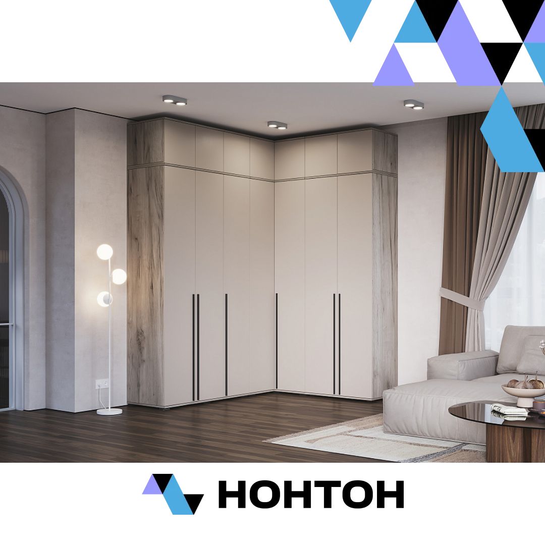 Комплект шкафов с антресолью Норд №4 дуб крафт серый / кашемир