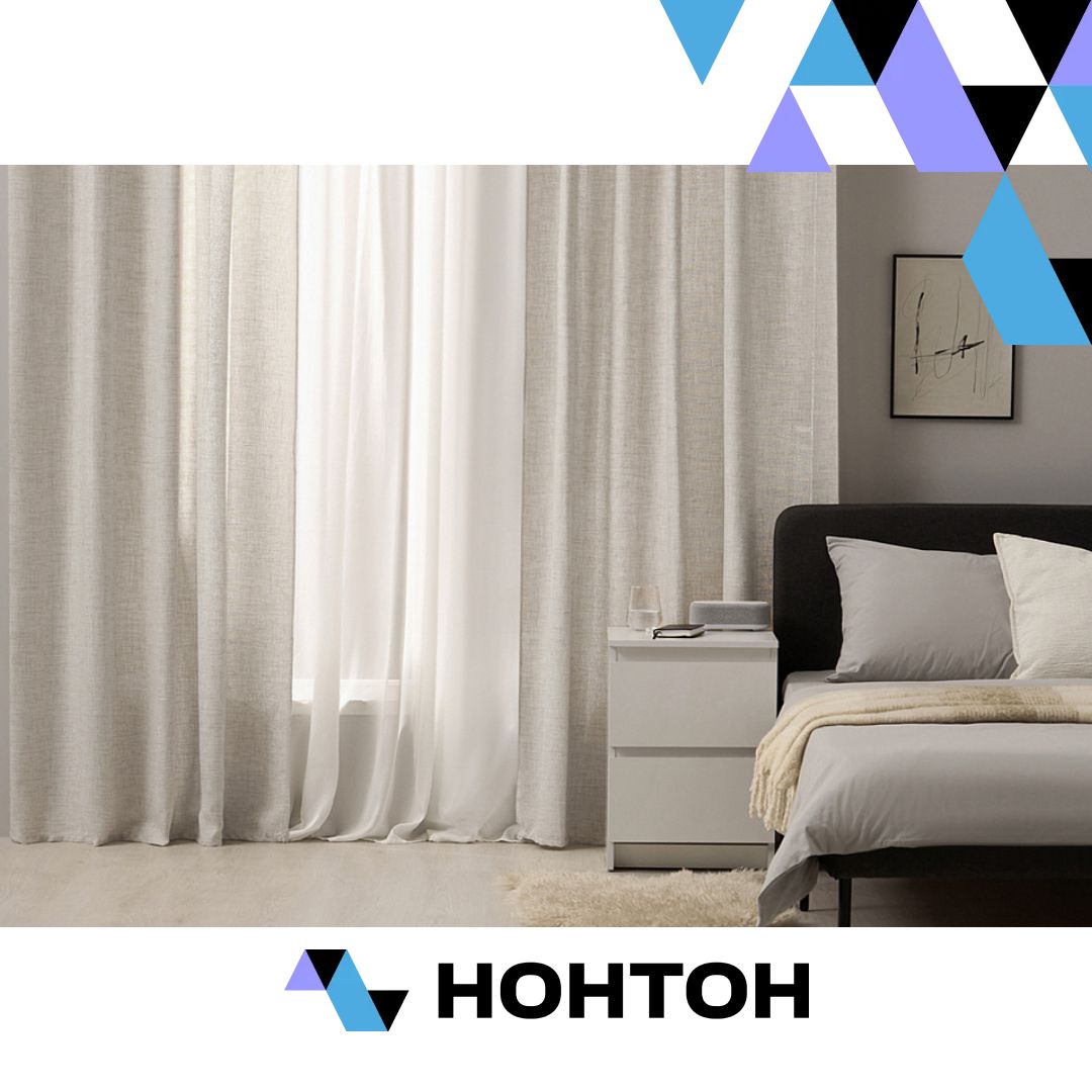 Комплект штор Гленори портьеры 145 см, в. 260/280 см, 2 шт., серо-бежевый