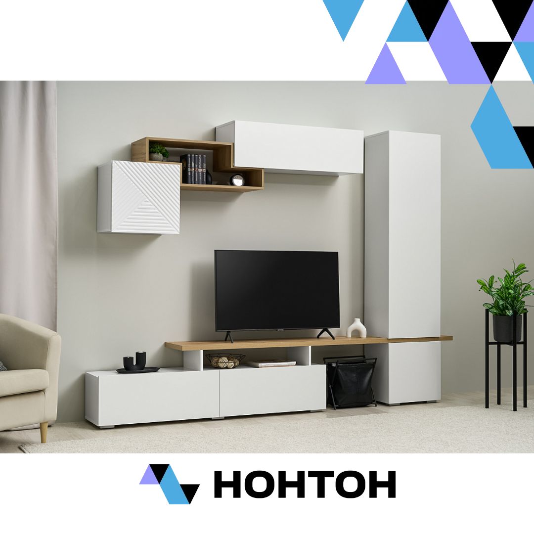 Стенка SkyFree белый / дуб крафт золотой