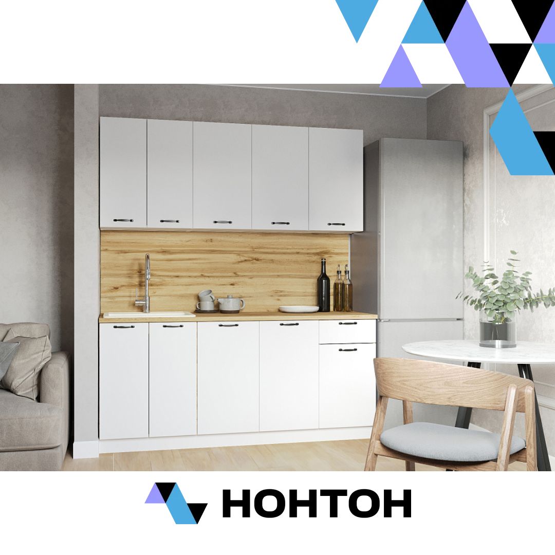 Кухня Эстетик 1.8 м магнолия матовый