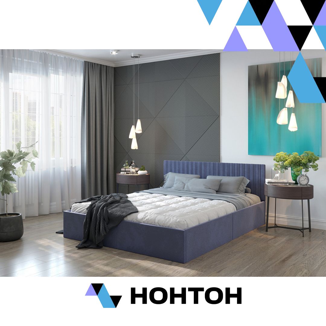 Кровать Стейси синяя