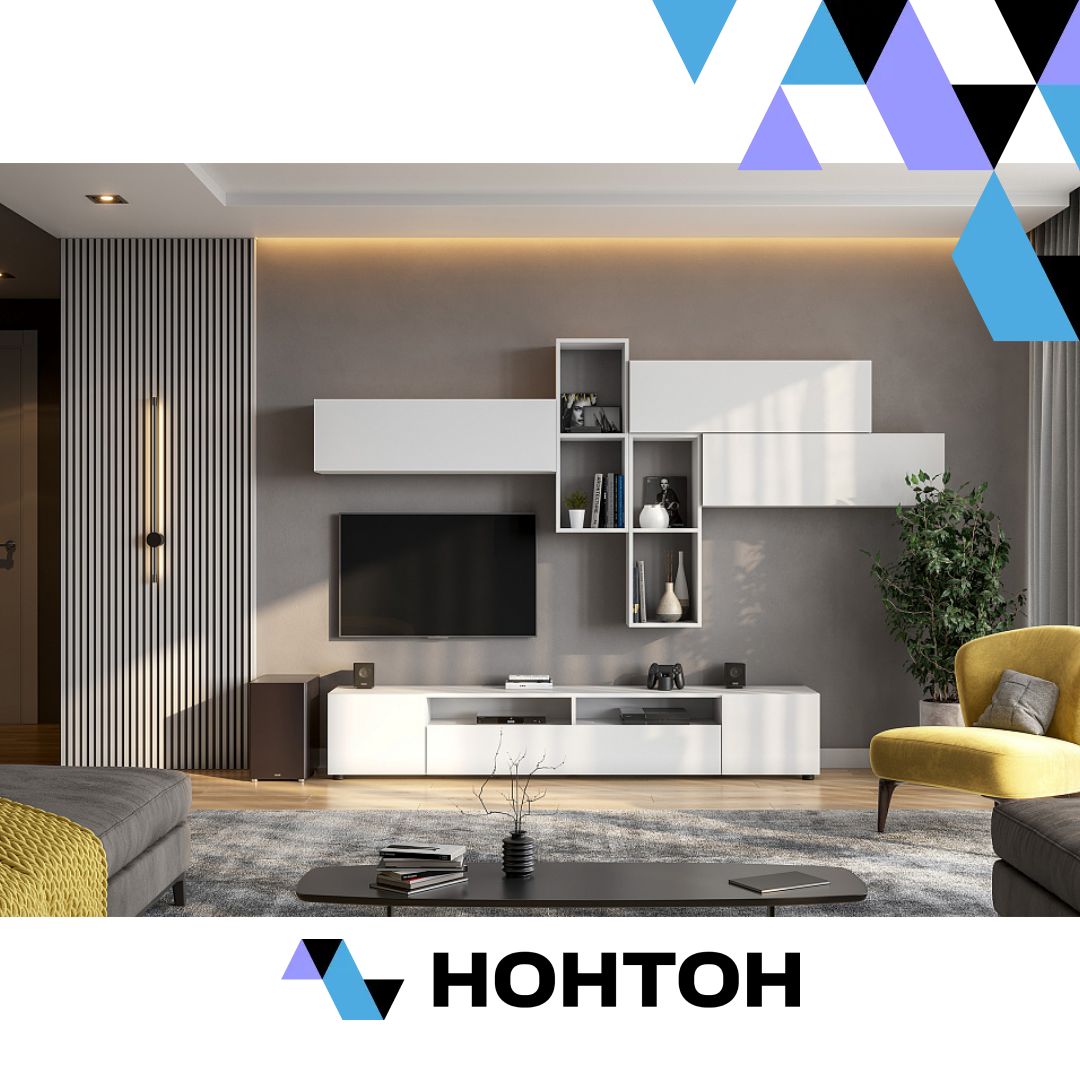 Гостиная №1 Грейс белая текстурная