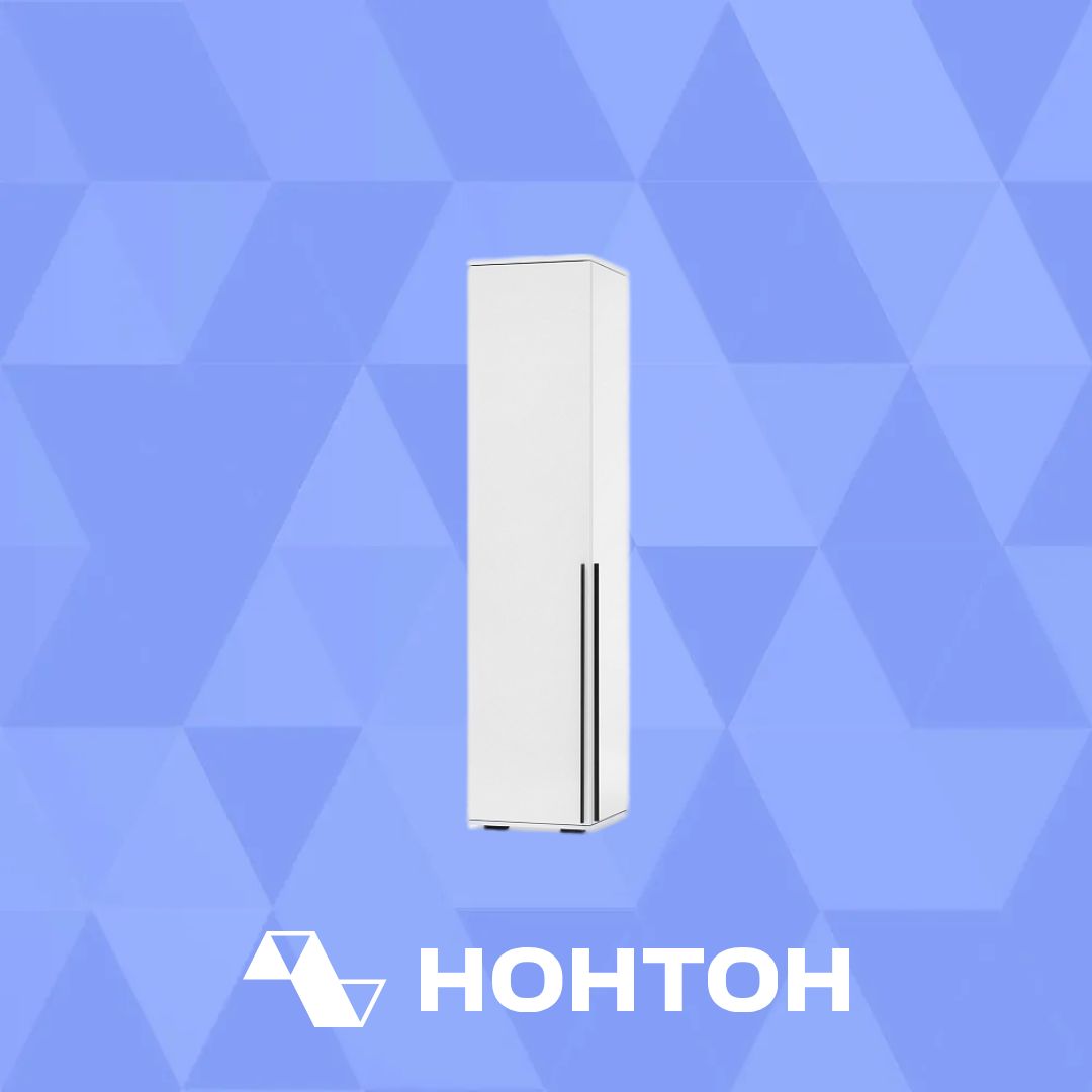 Пенал угловой Норд белый / белый глянец холодный