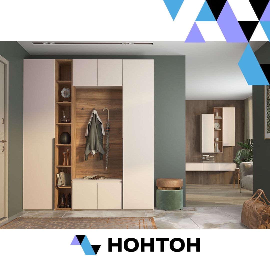 Прихожая Лаура кашемир серый / дуб барокко