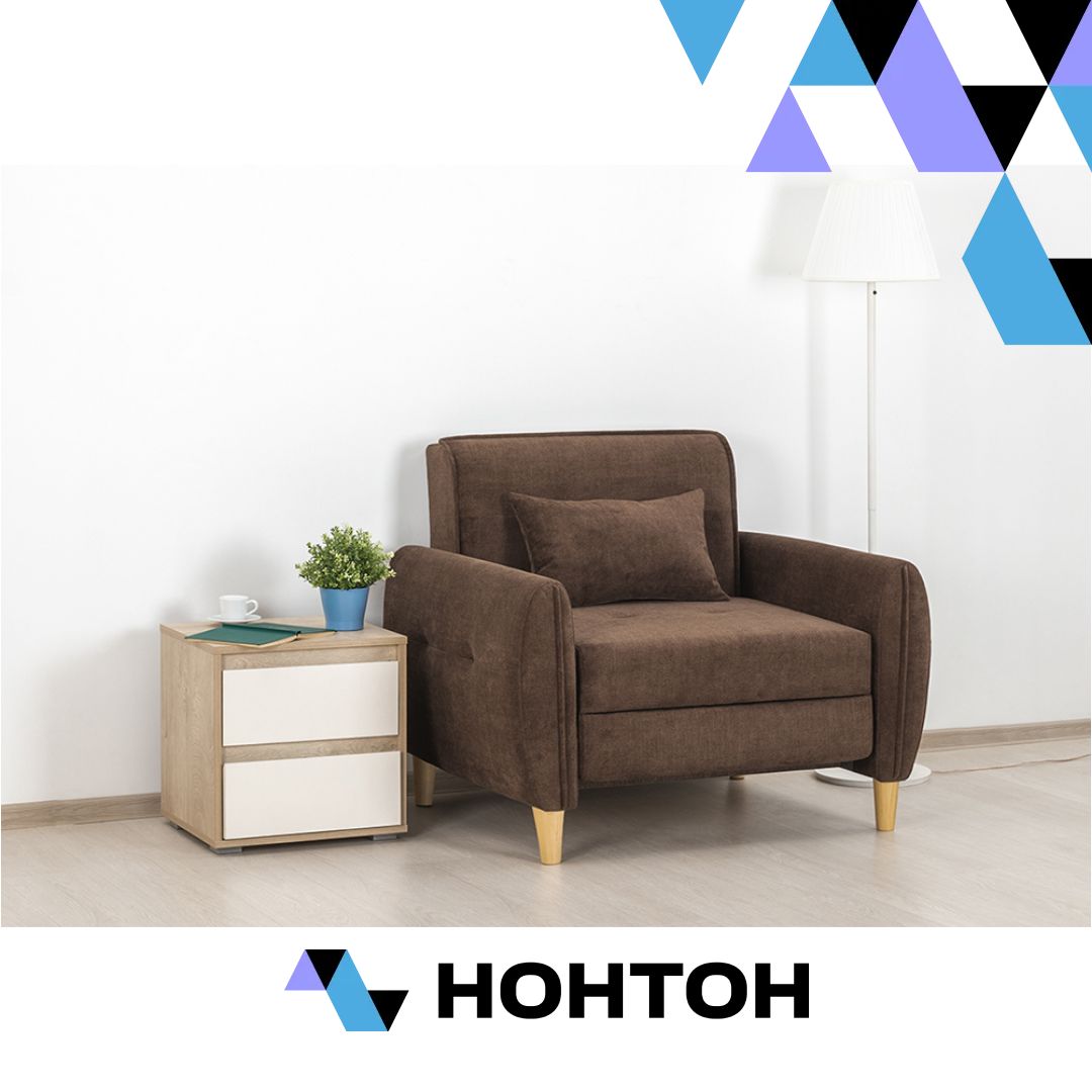 Кресло еврокнижка Анита коричневое