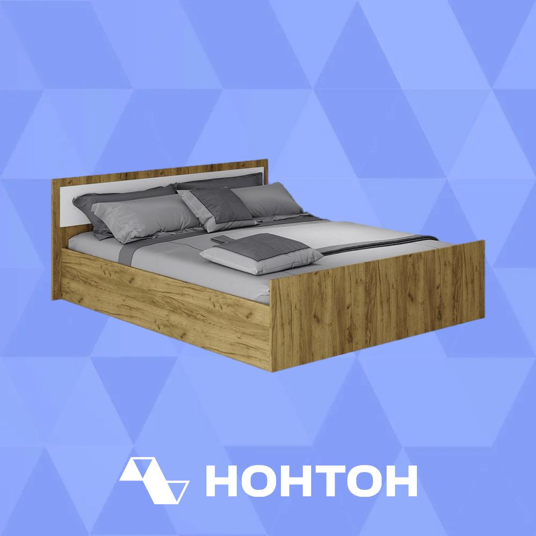 Кровать Евро Light крафт / белый