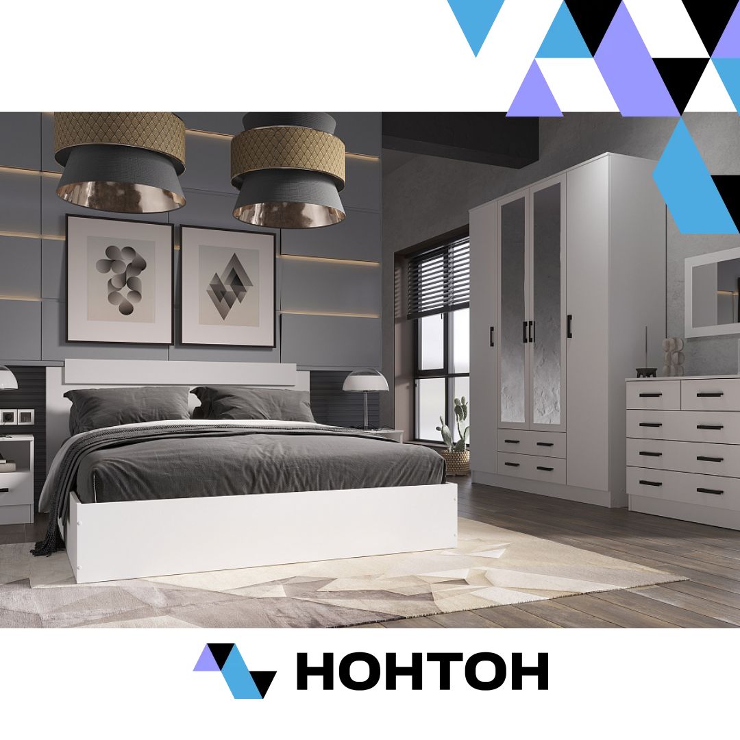 Спальня Эко белый гладкий