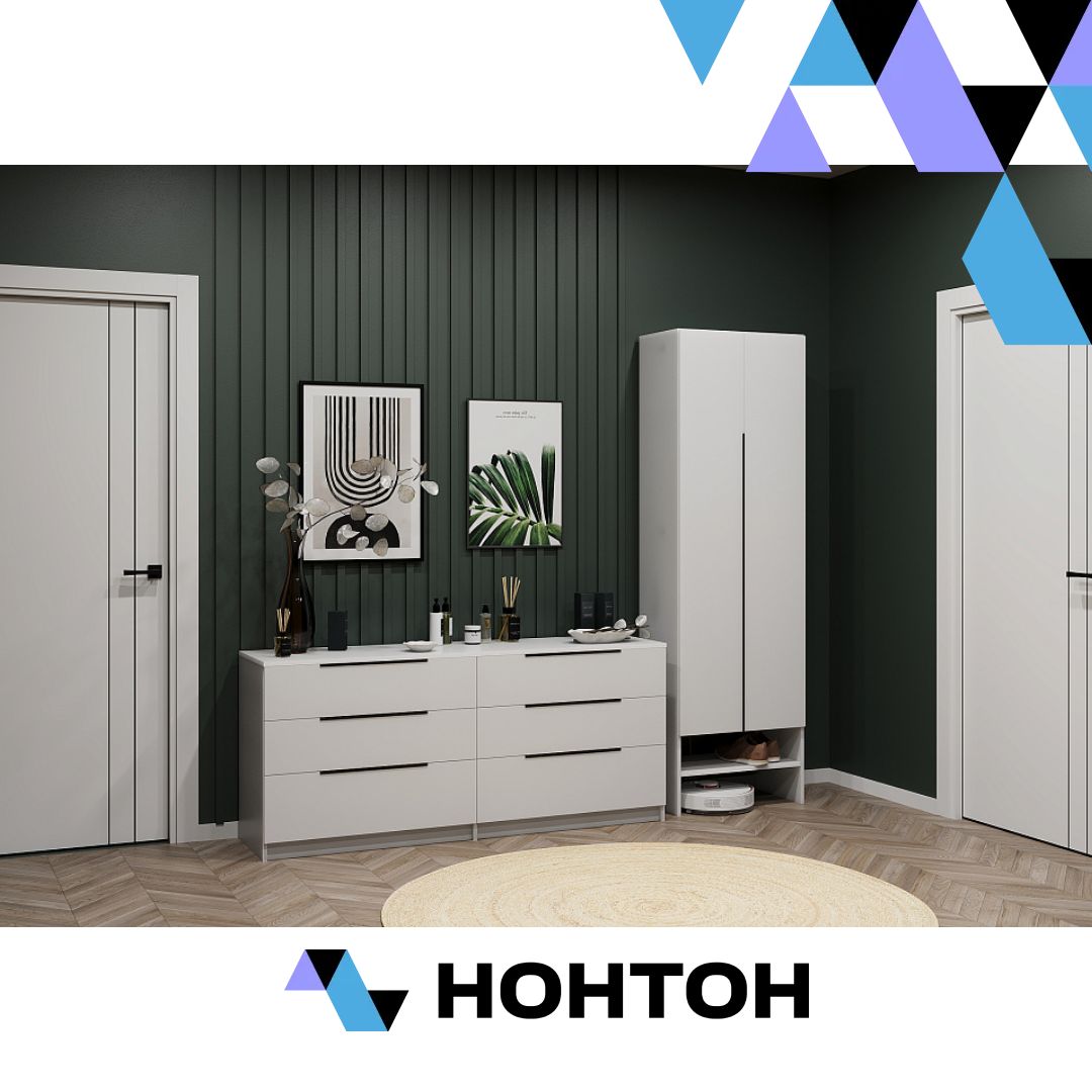 Прихожая Тивина №5 белый текстурный