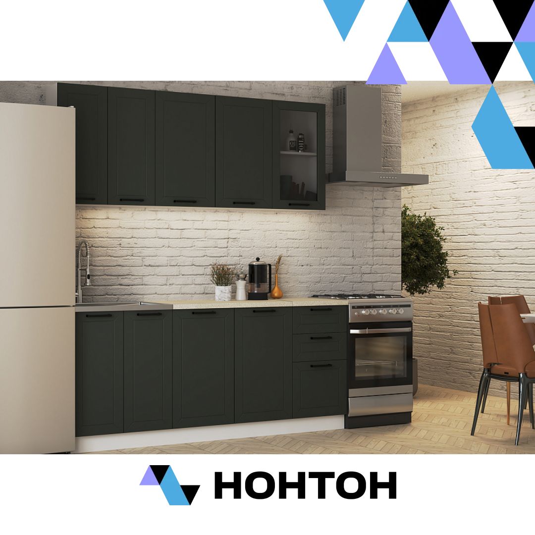 Кухня Виола Нео Классика 1.8 м матовая олива