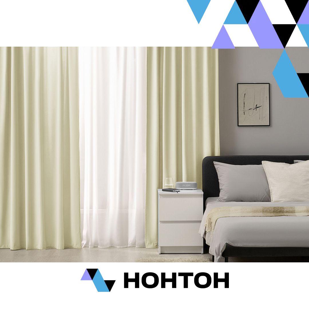 Комплект штор Нореан портьеры 145 см, в. 260/280 см, 2 шт., слоновая кость