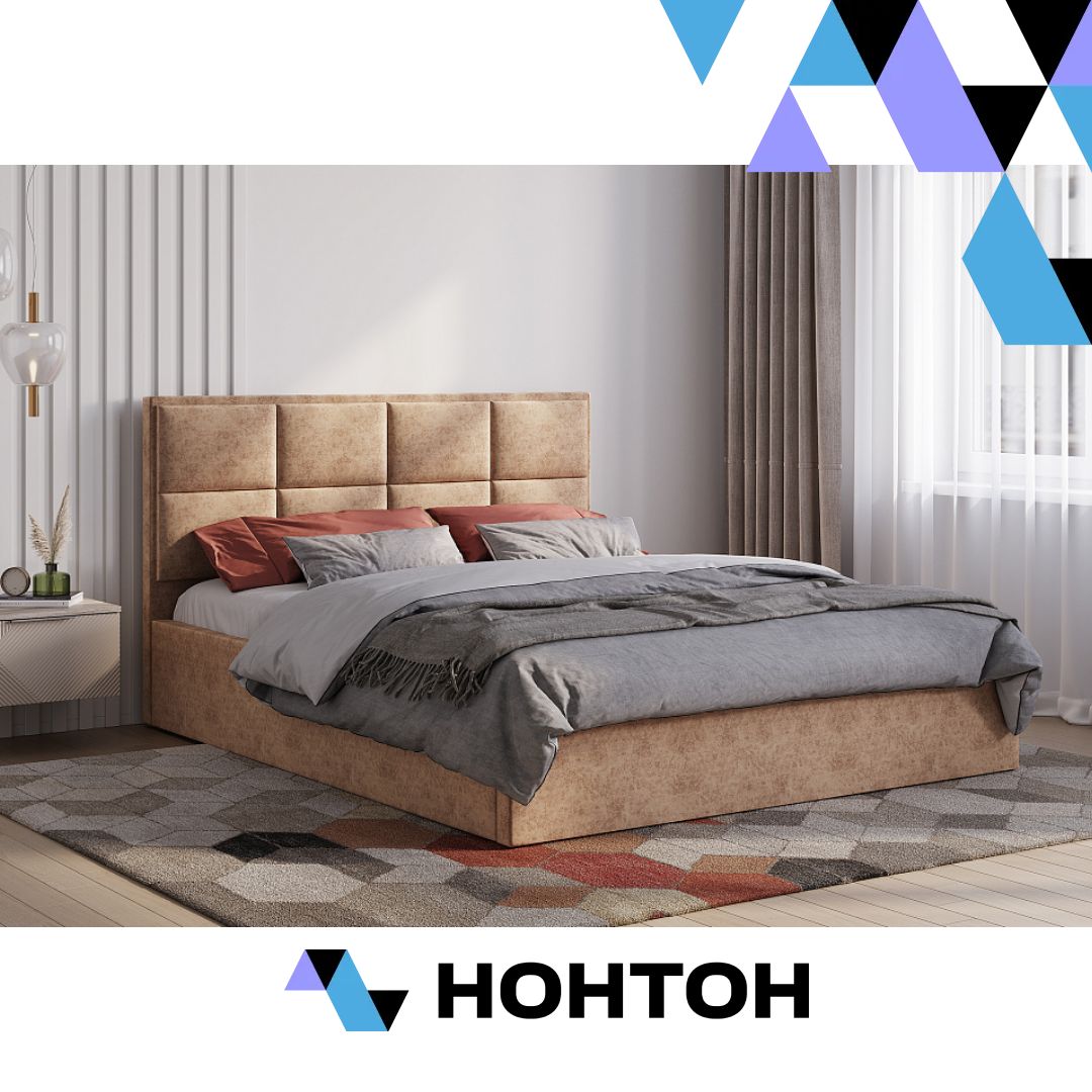 Кровать Линда КР-16 1.6 м светло-коричневая