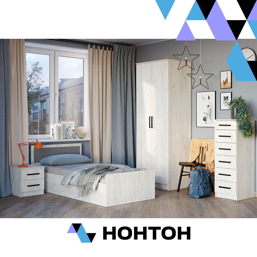 Спальня Фиеста дуб крафт белый