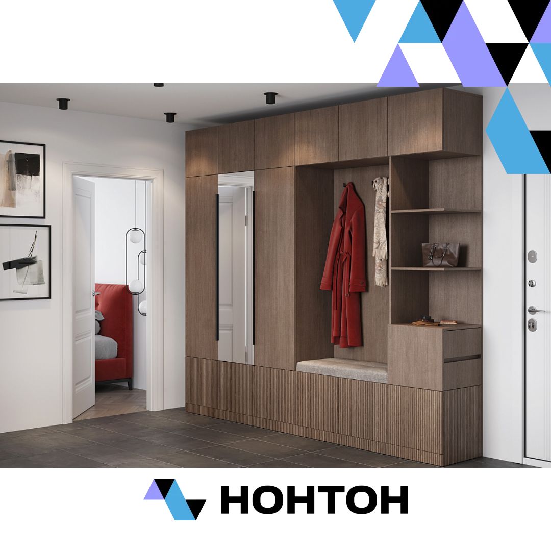 Прихожая Кантри №3 бежевый велюр / кадена вуд / тира