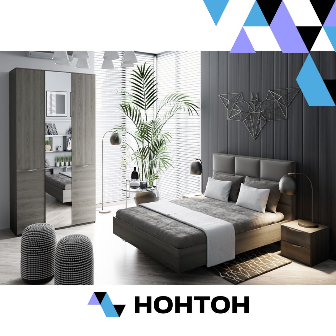 Спальный гарнитур Либерти №3 хадсон / грей