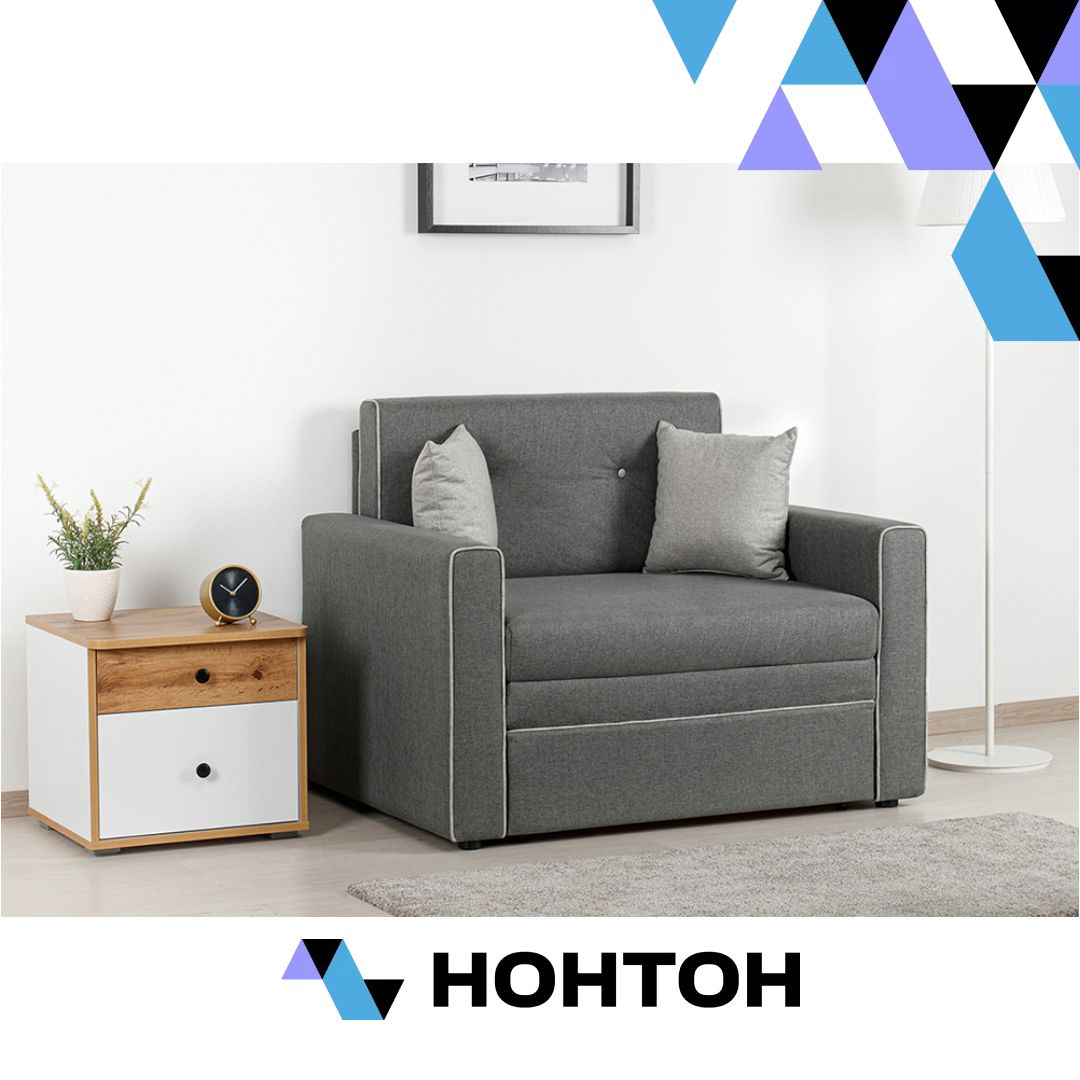 Кресло выкатное Найс серое / светло-серое