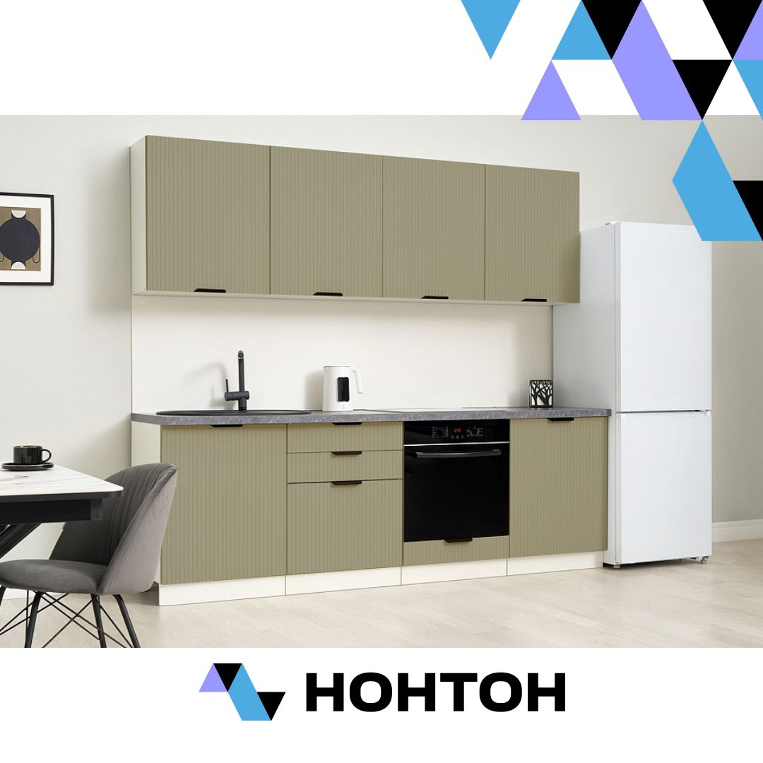 Кухня Норд Line софт хаки