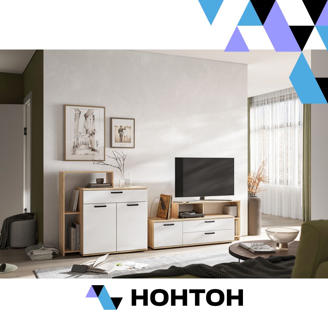 Гостиная Санса дуб сонома / белый