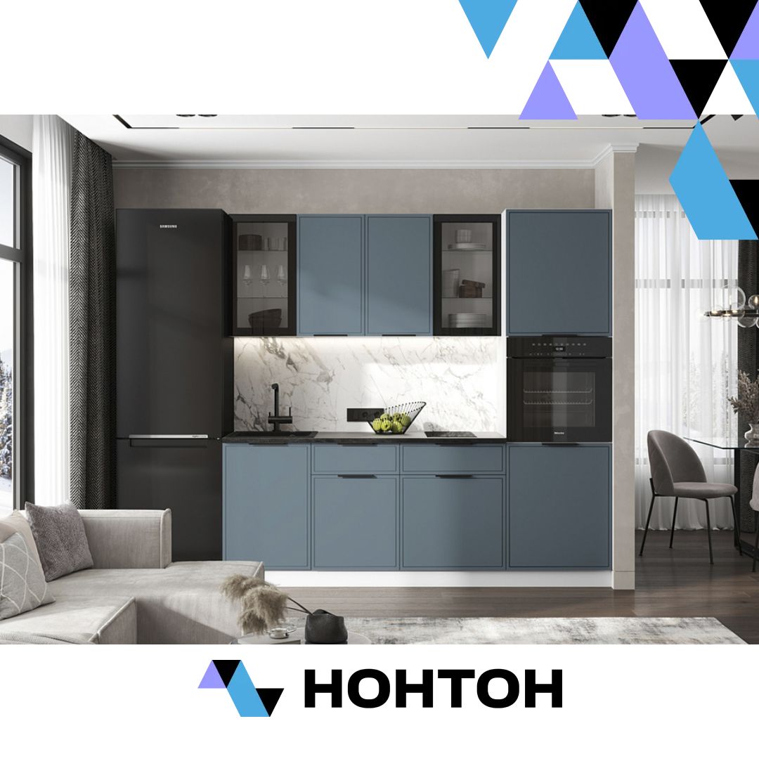 Кухня Николь 2.2 м браш блю