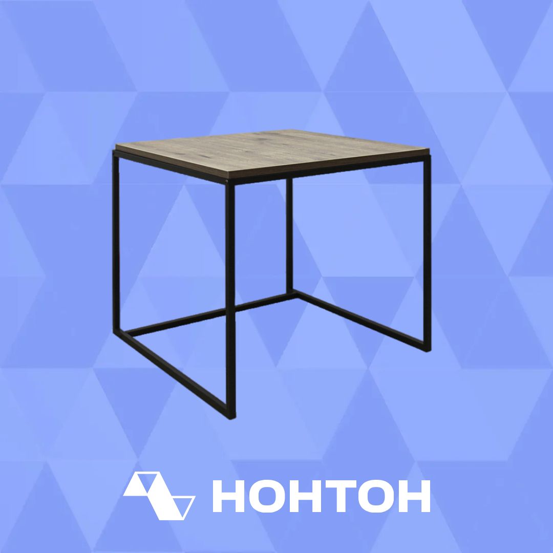 Стол журнальный М93 54 черный / дуб велингтон