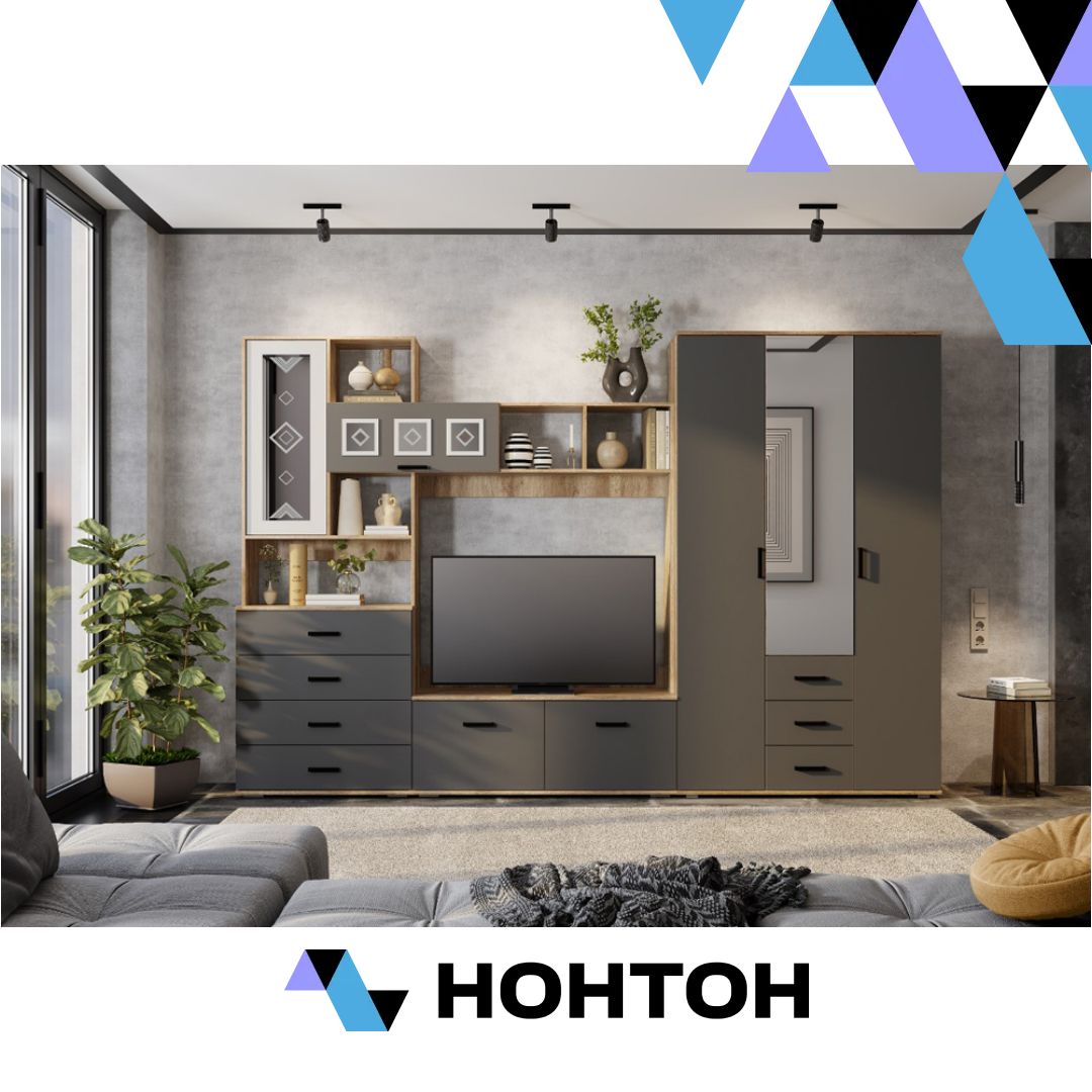 Гостиная Вегас №1 дуб каньон / графит