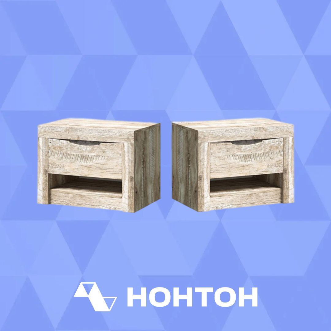 Комплект тумб Ривьера дуб юкон / бетон темный