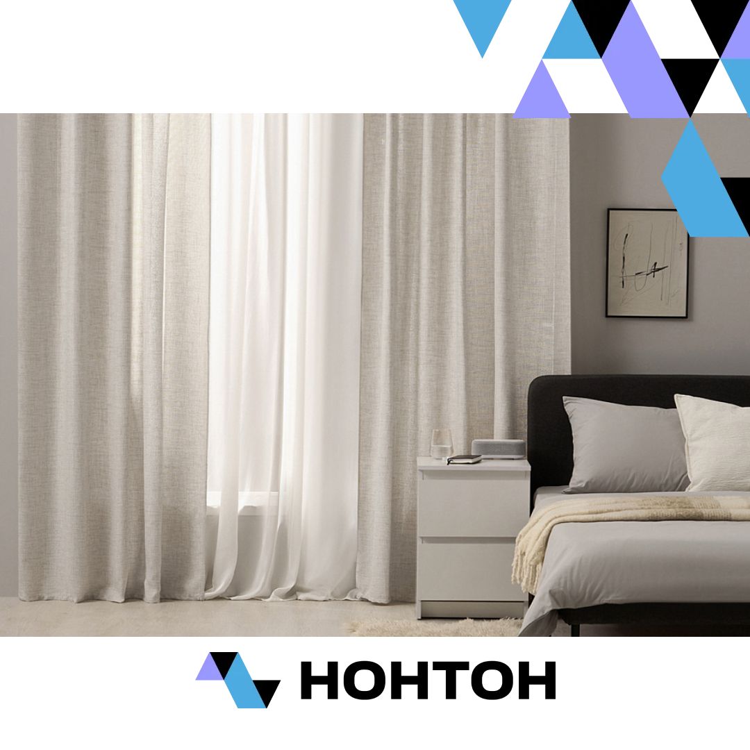 Комплект штор Гленори портьеры 145 см, в. 260/280 см, 2 шт., серо-бежевый