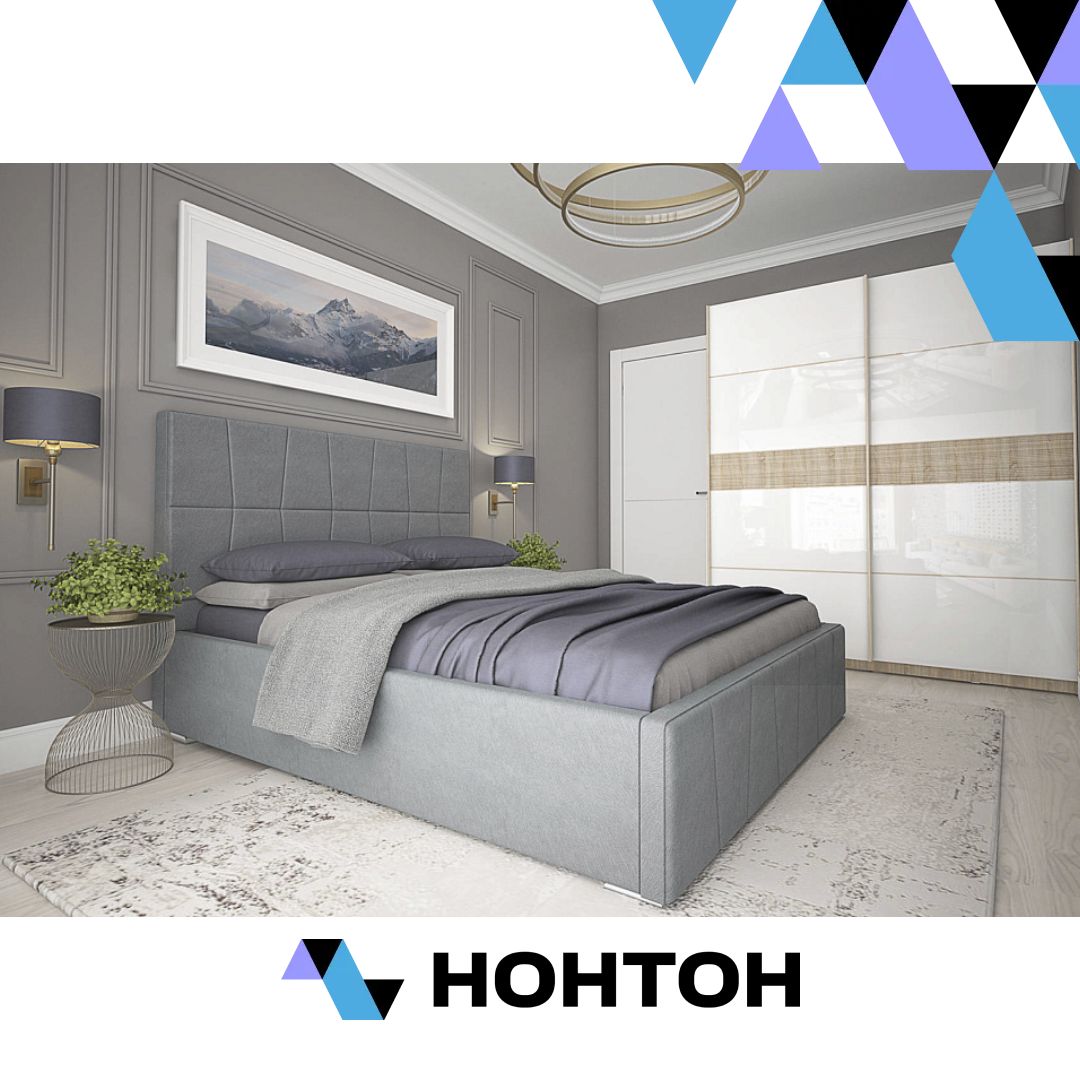 Кровать Пассаж серая