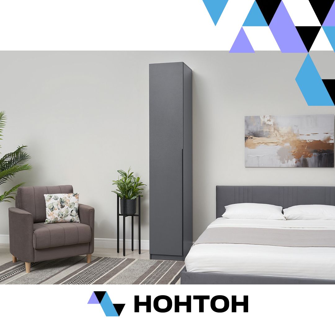 Пенал Тивина графит серый