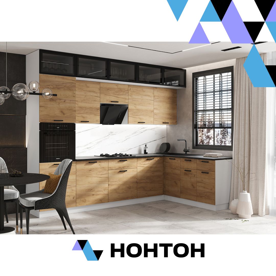 Кухня угловая Рио NEW №4 3.0 х 1.8 м дуб крафт