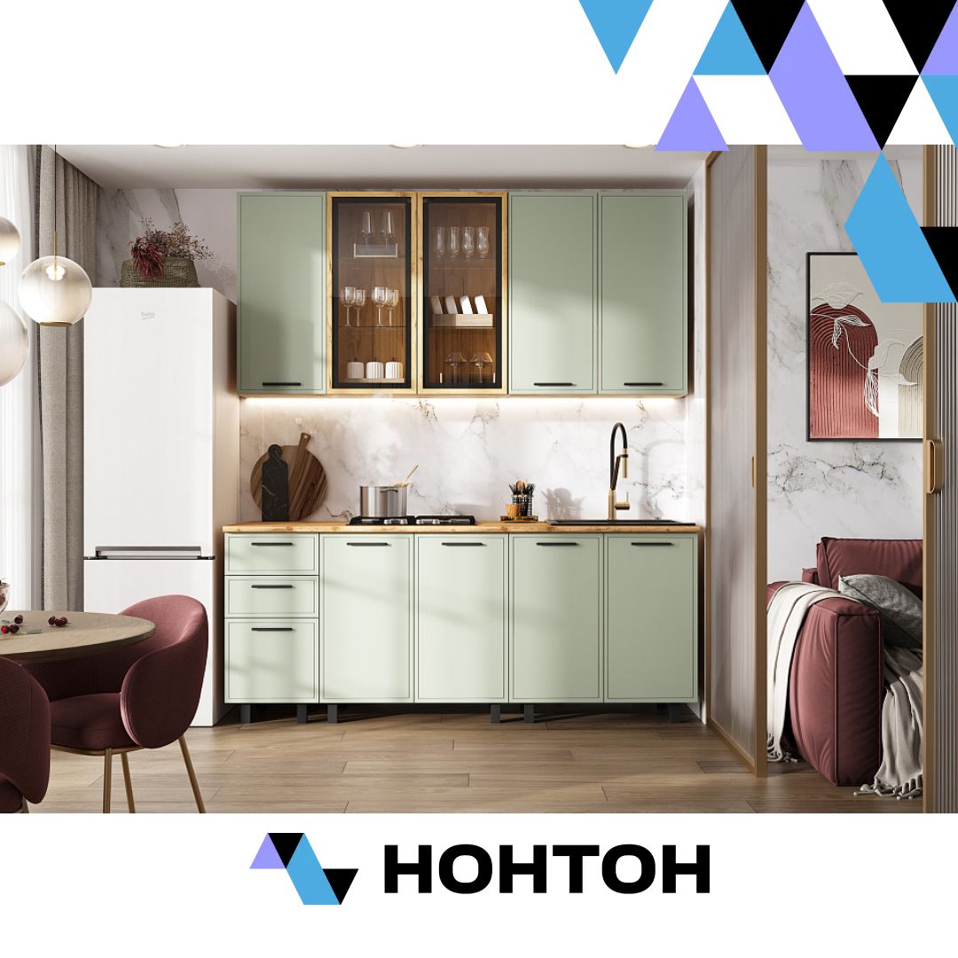 Кухня Бьянка 2.0/900 м олива софт