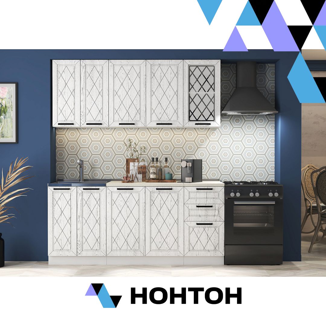 Кухня Виола Нео Классика 1.8 м альберо браш серебро