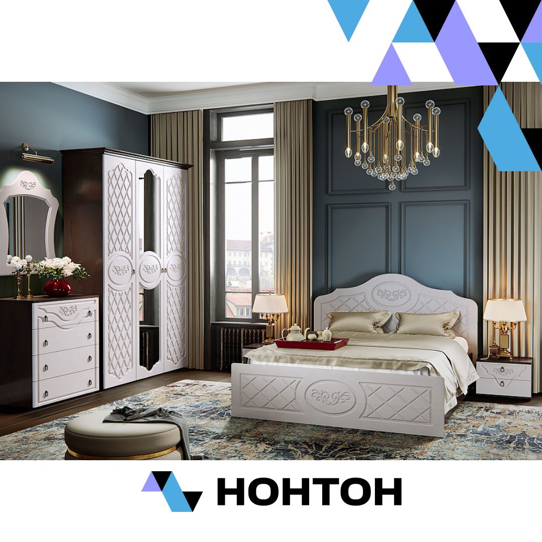 Спальня Престиж венге / жемчуг