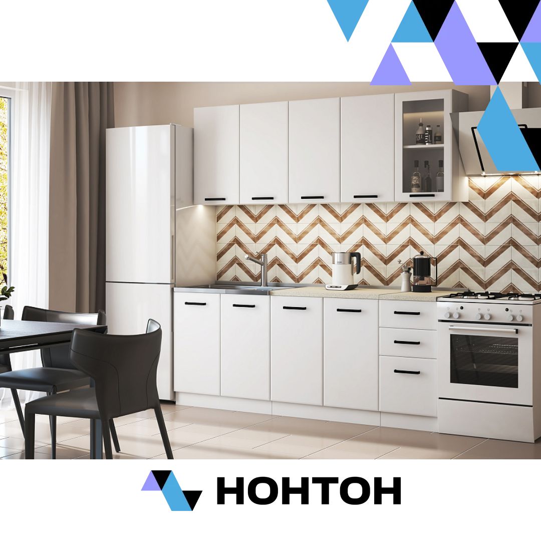 Кухня Виола Нео Классика 1.8 м матовый белый софт