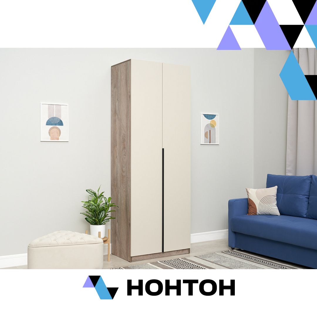 Шкаф 2-х створчатый Тивина эндгрейн / меланж