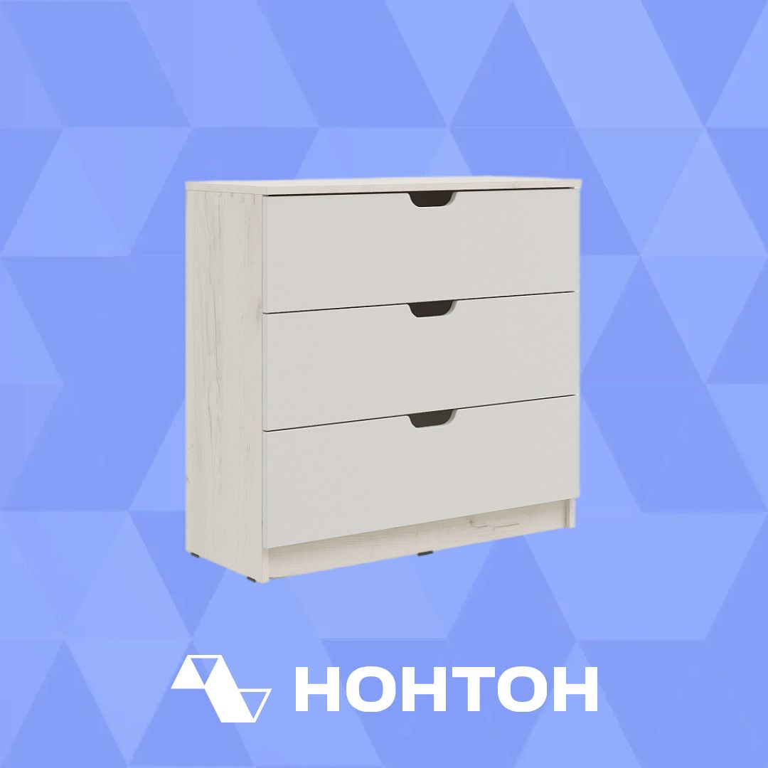 Комод Юниор-4 дуб крафт белый / шарли белый