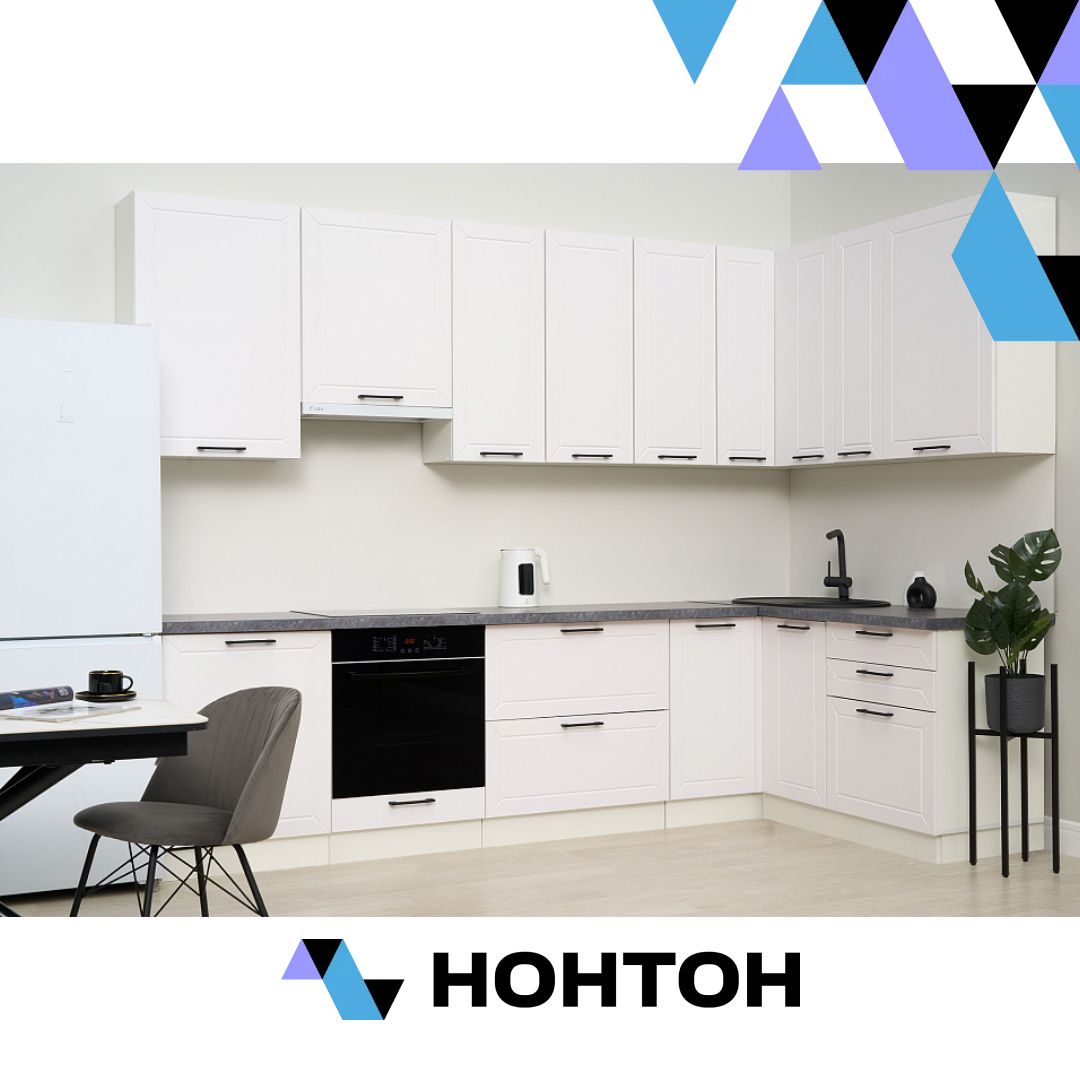 Кухня угловая Кёльн №1 3.0 х 1.6 м софт пломбир