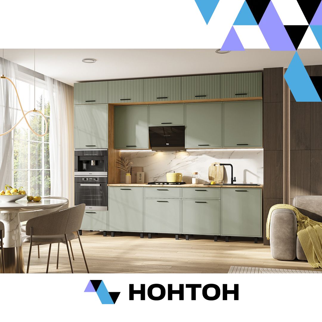 Кухня Бьянка 3.0 м олива софт