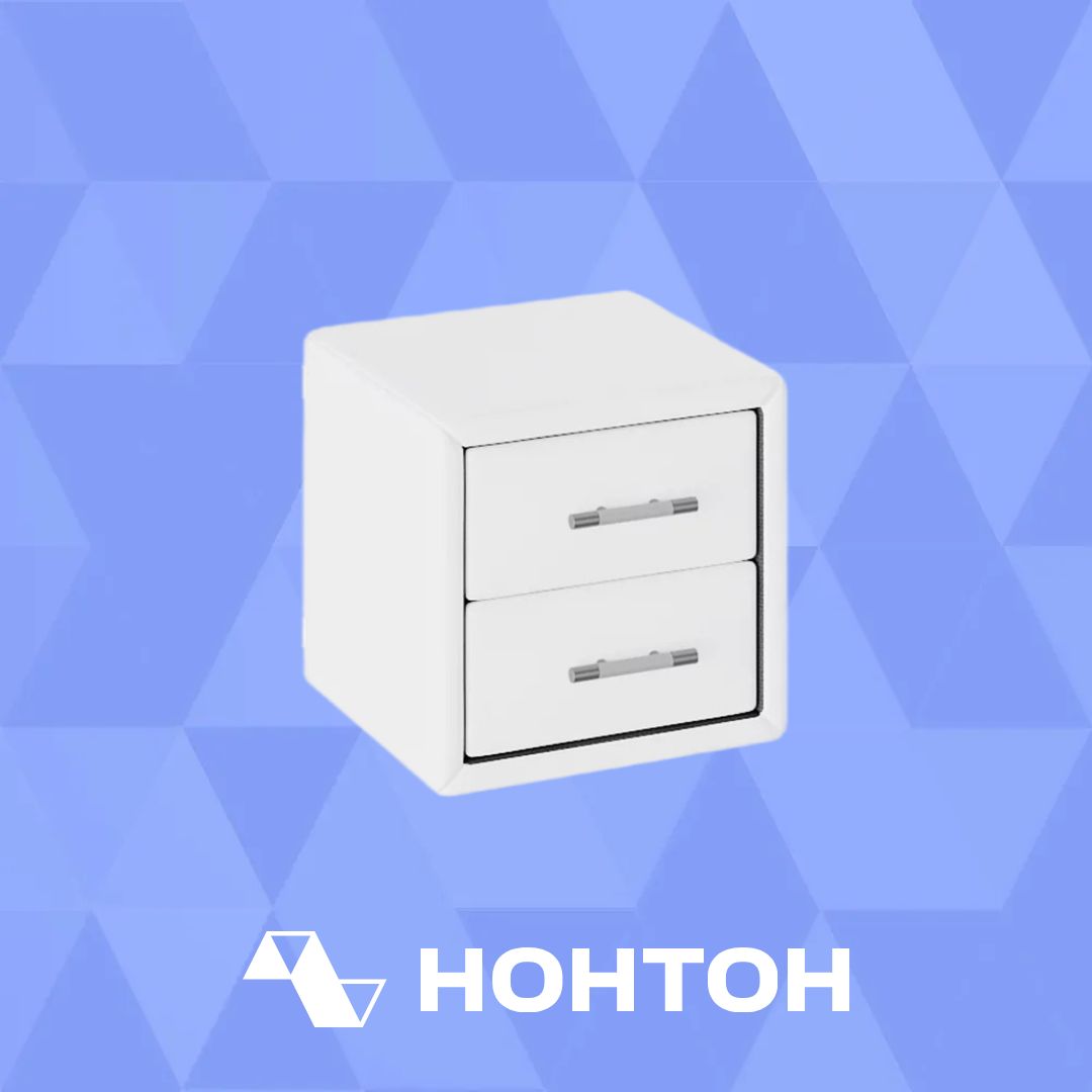 Тумба прикроватная с мягкой обивкой Элис белая