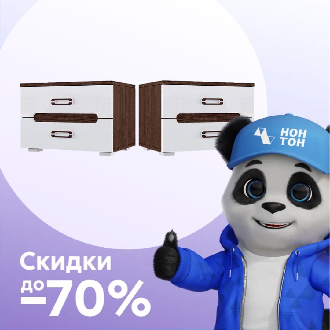 Комплект тумб Ким венге / белый глянец