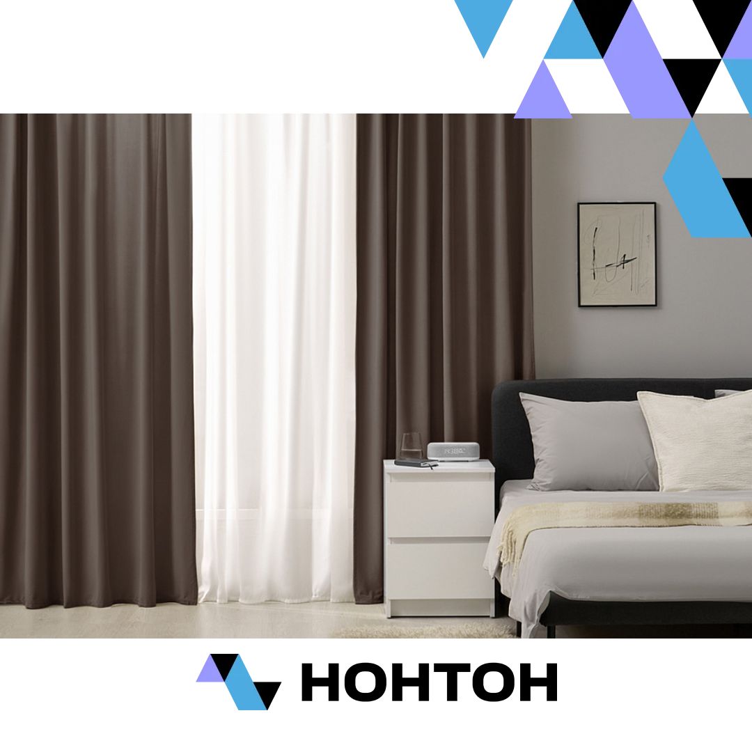 Комплект штор Нореан портьеры 145 см, в. 260/280 см, 2 шт., мокко