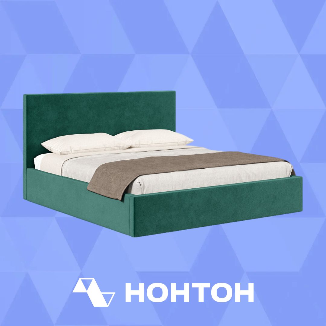 Кровать Парма велюр зеленый